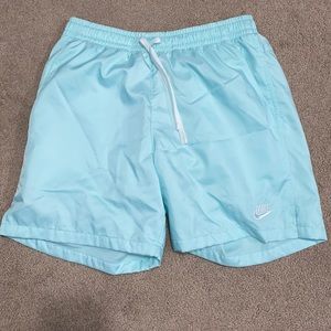 Men’s Nike woven swoosh shorts tried on small